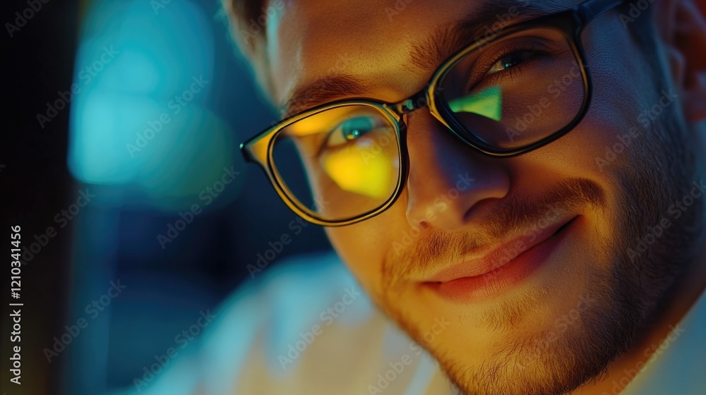Smiling Man with Glasses Smiling Man with Glasses