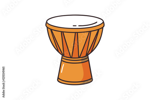 Djembe silhouette vector art illustration 
