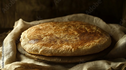 healthy food bajra roti or bakra bhakri is ready to eat photo