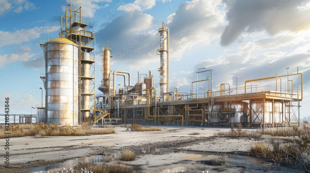 Fototapeta premium Oil Rigs And Environmental Impact