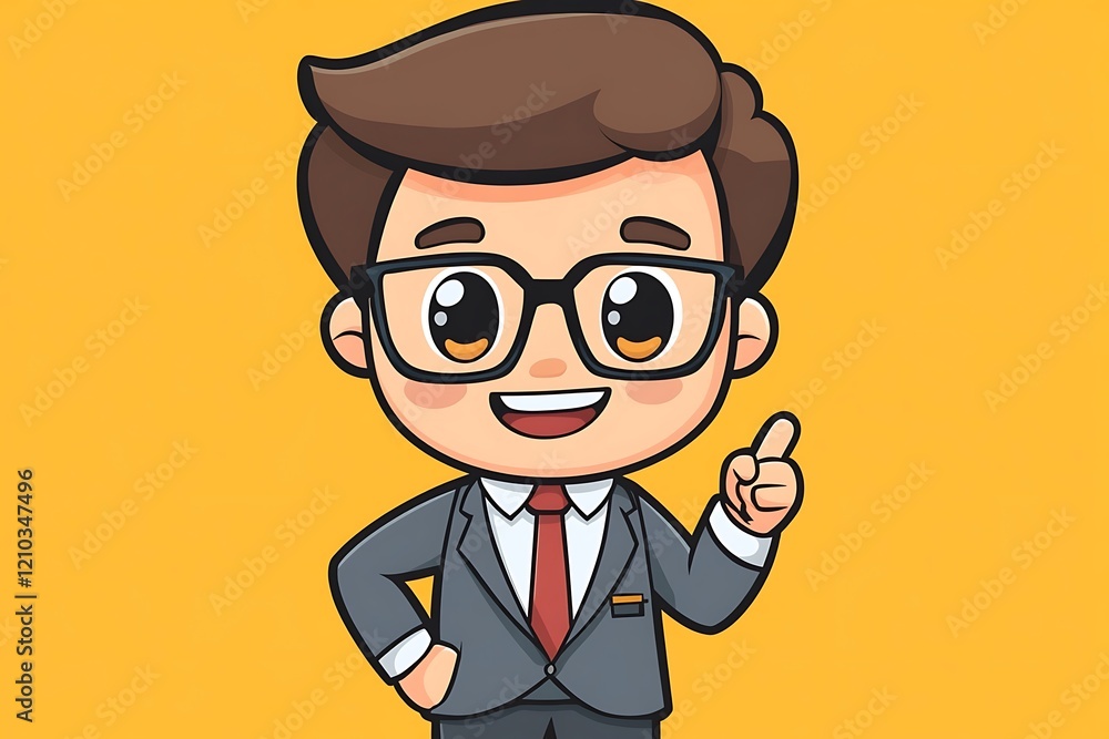 Cute Chibi Businessman Idea Animation Cute Chibi Businessman Idea Animation