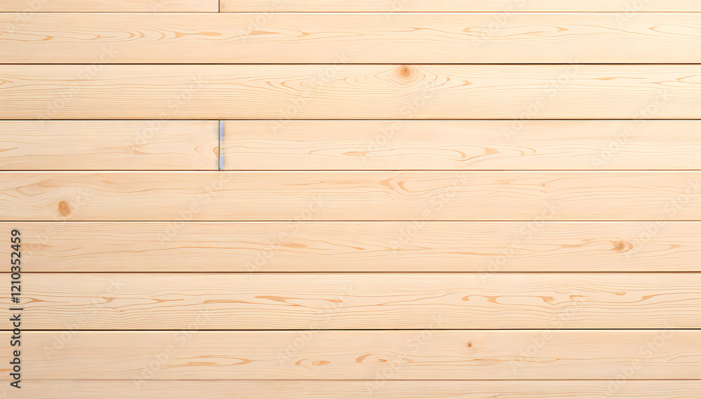 Fototapeta premium natural wood plank background with horizontal grain pattern in light brown color 