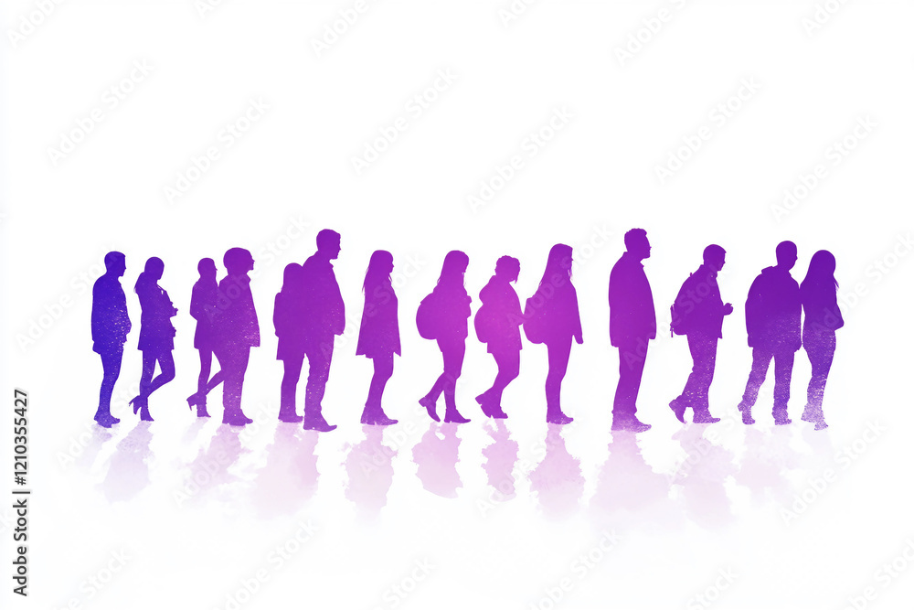 Public crowd, people stand behind each other generative ai Public crowd, people stand behind each other generative ai