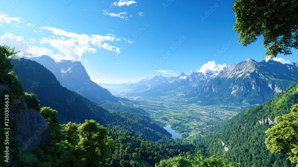 Serene Mountain Valley Landscape Serene Mountain Valley Landscape