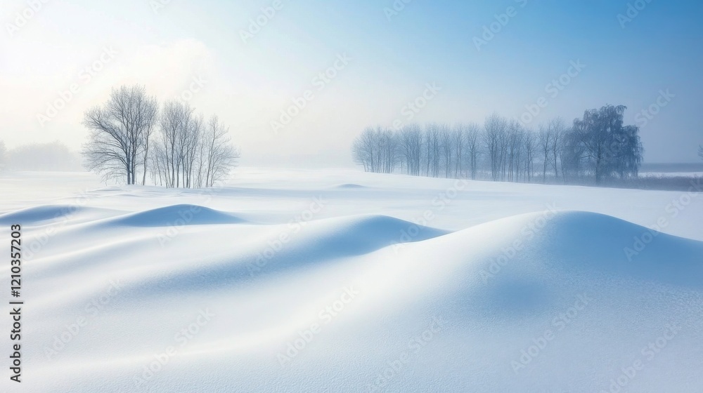 Winter Wonderland: A Pristine Snow-Covered Landscape Winter Wonderland: A Pristine Snow-Covered Landscape