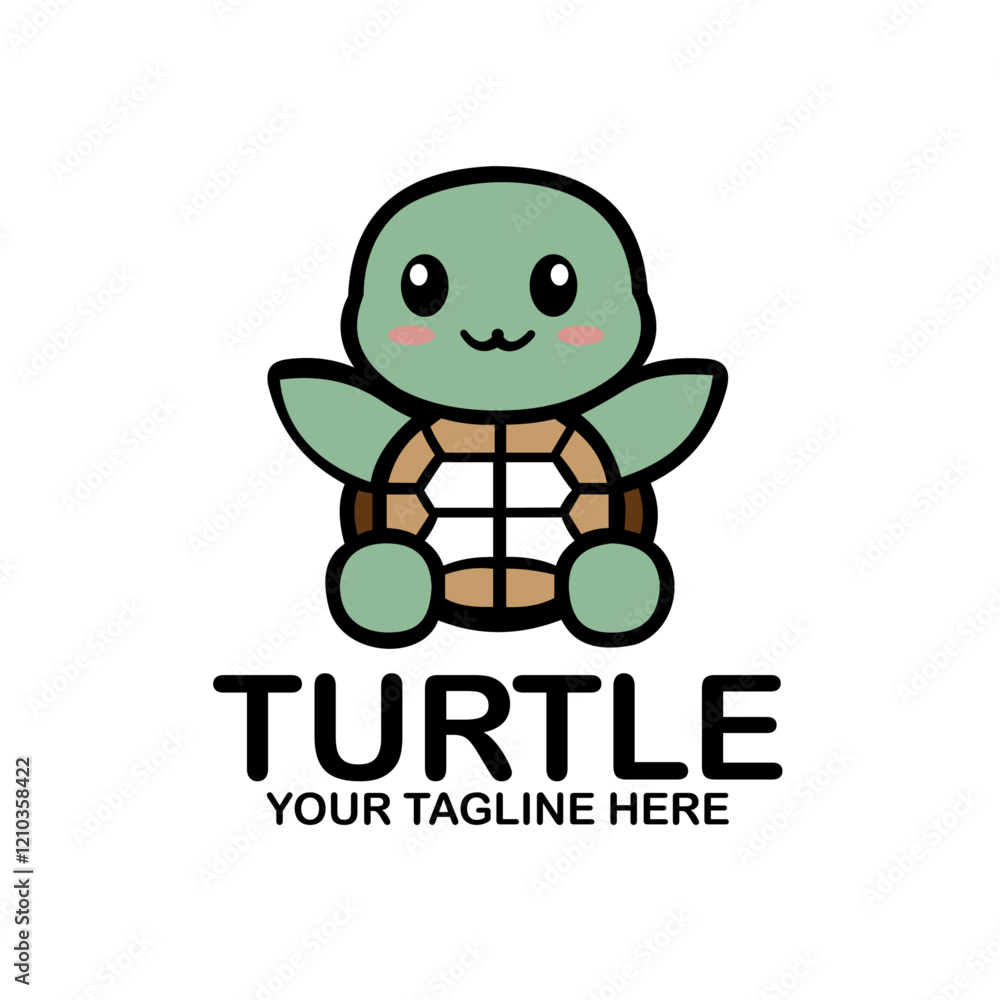Fototapeta premium Cute Turtle Mascot Design