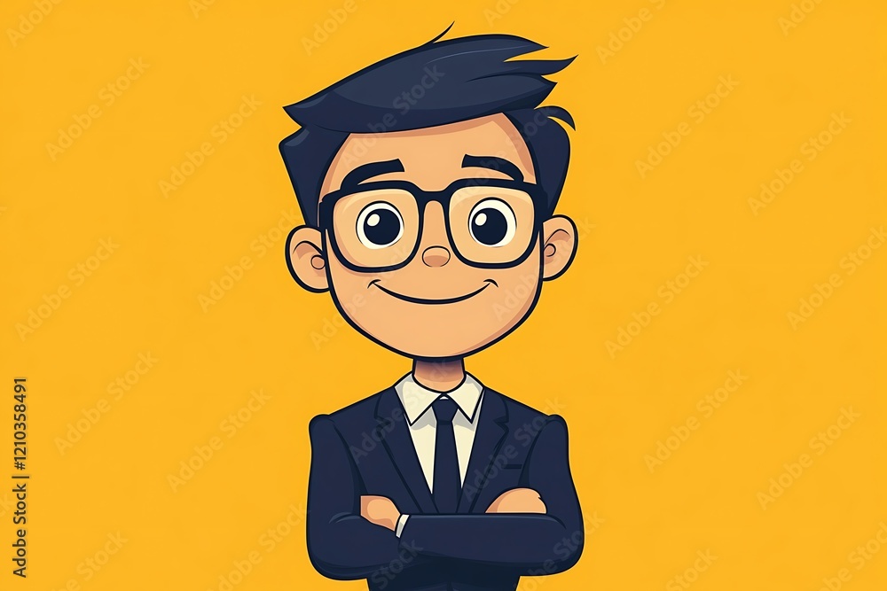 Friendly Young Male Chibi Illustration Portrait Friendly Young Male Chibi Illustration Portrait
