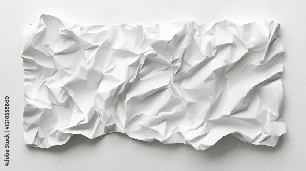crumpled paper texture, high detail, realistic folds and shadows, minimalistic white background crumpled paper texture, high detail, realistic folds and shadows, minimalistic white background