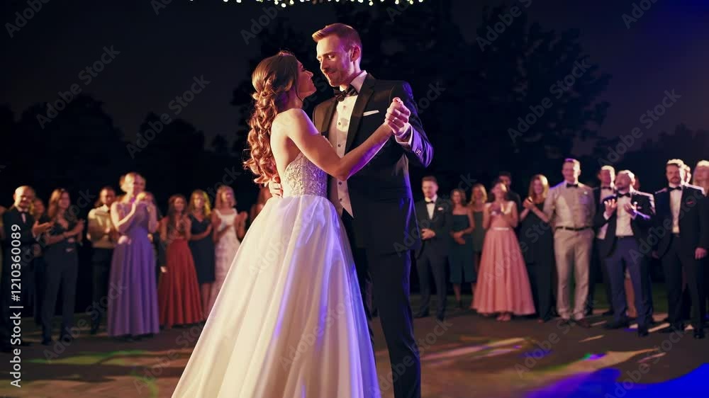 A romantic first dance beneath the stars A romantic first dance beneath the stars