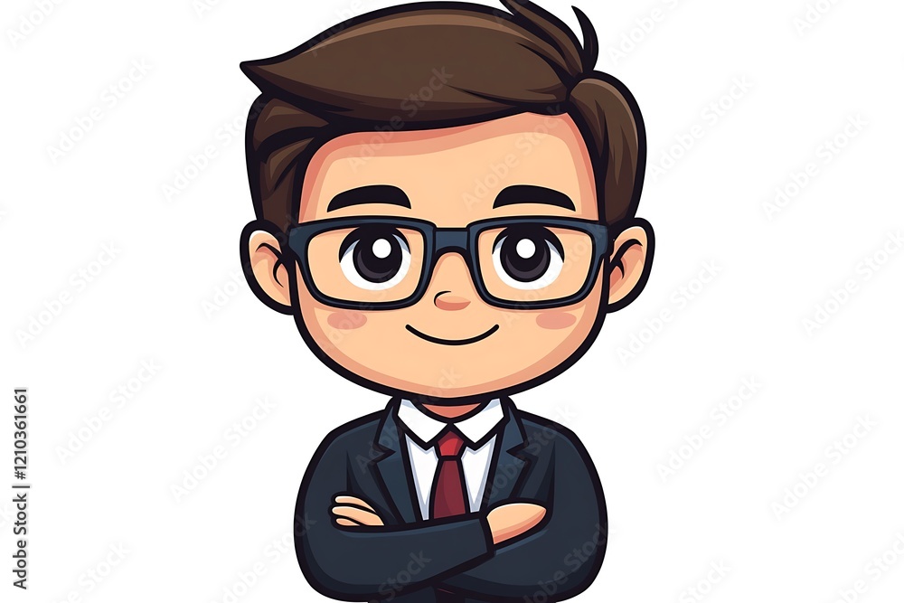 Happy Boy Avatar in Suit Vector Icon Portrait Happy Boy Avatar in Suit Vector Icon Portrait