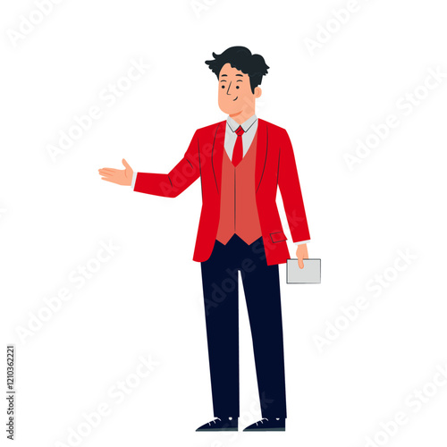 man pointing at something