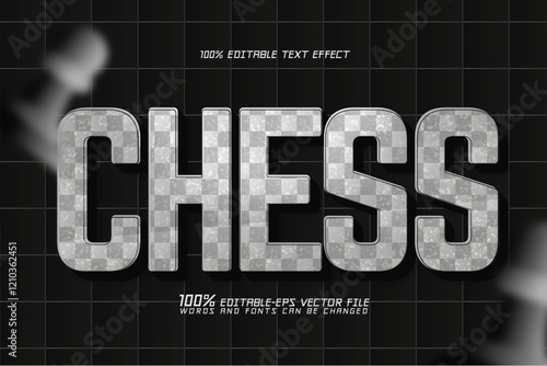 Chess Text Effect editable design