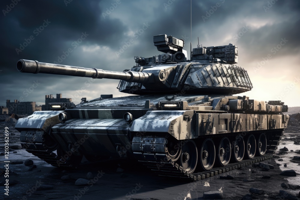 US Abrams Tank - Powerful Military War Concept with Isolated Silhouette in Ukraine US Abrams Tank - Powerful Military War Concept with Isolated Silhouette in Ukraine
