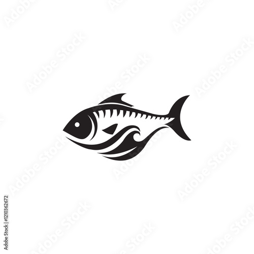  fish logo design vector.