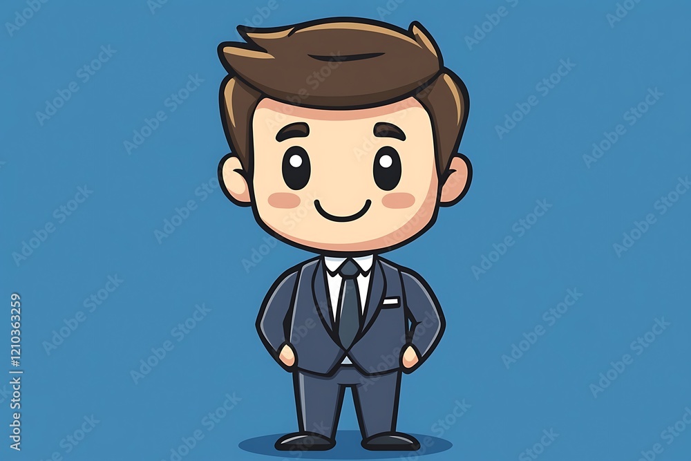 Happy Business Boy Illustration1 Happy Business Boy Illustration1