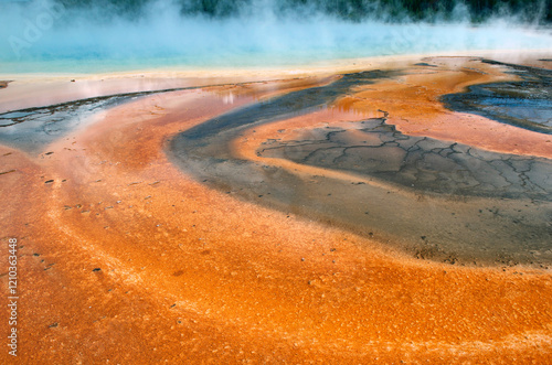 Liquid, Orange , Turquoise, Lava, Smoky, Graphic, Swirls