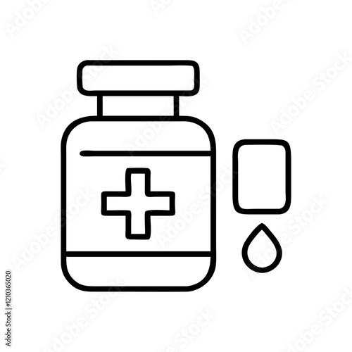 medicine dispenser icon, medicine dispenser line art - simple line art of medicine dispenser, perfect for medicine dispenser logos and icons