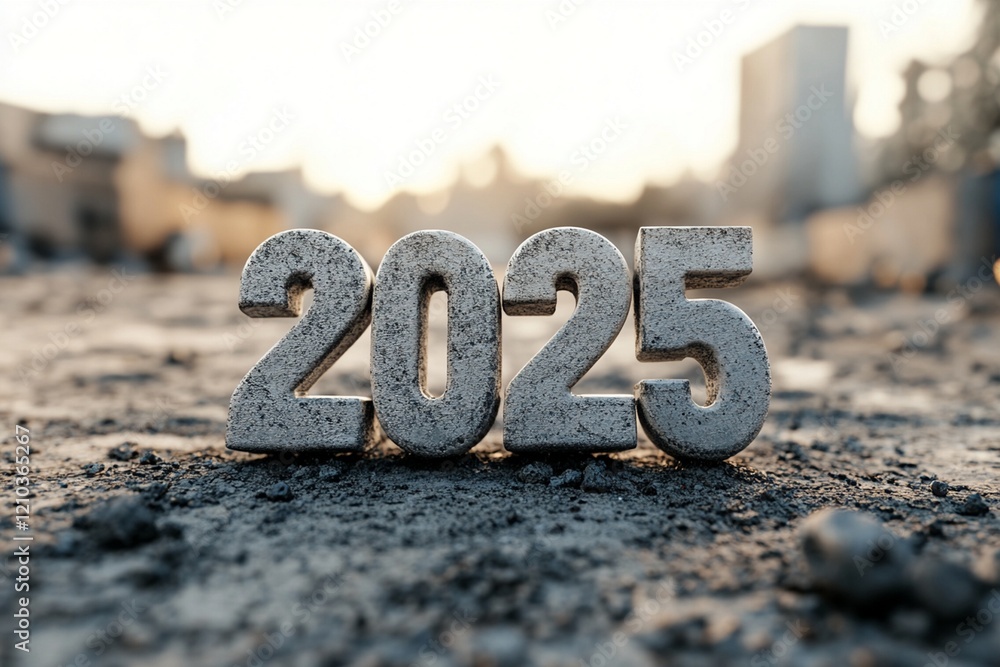 A Closed-Up Photograph of 2025 Wooden Blocks A Closed-Up Photograph of 2025 Wooden Blocks