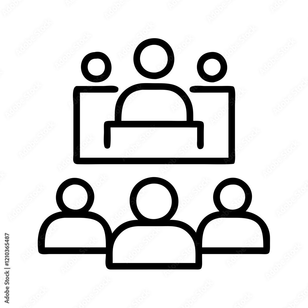 meeting room icon, meeting room line art - simple line art of meeting room, perfect for meeting room logos and icons meeting room icon, meeting room line art - simple line art of meeting room, perfect for meeting room logos and icons