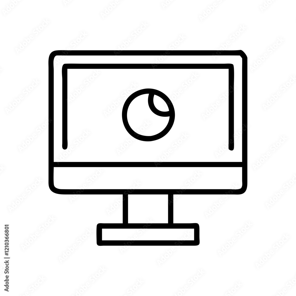 monitor icon, monitor line art - simple line art of monitor, perfect for monitor logos and icons monitor icon, monitor line art - simple line art of monitor, perfect for monitor logos and icons