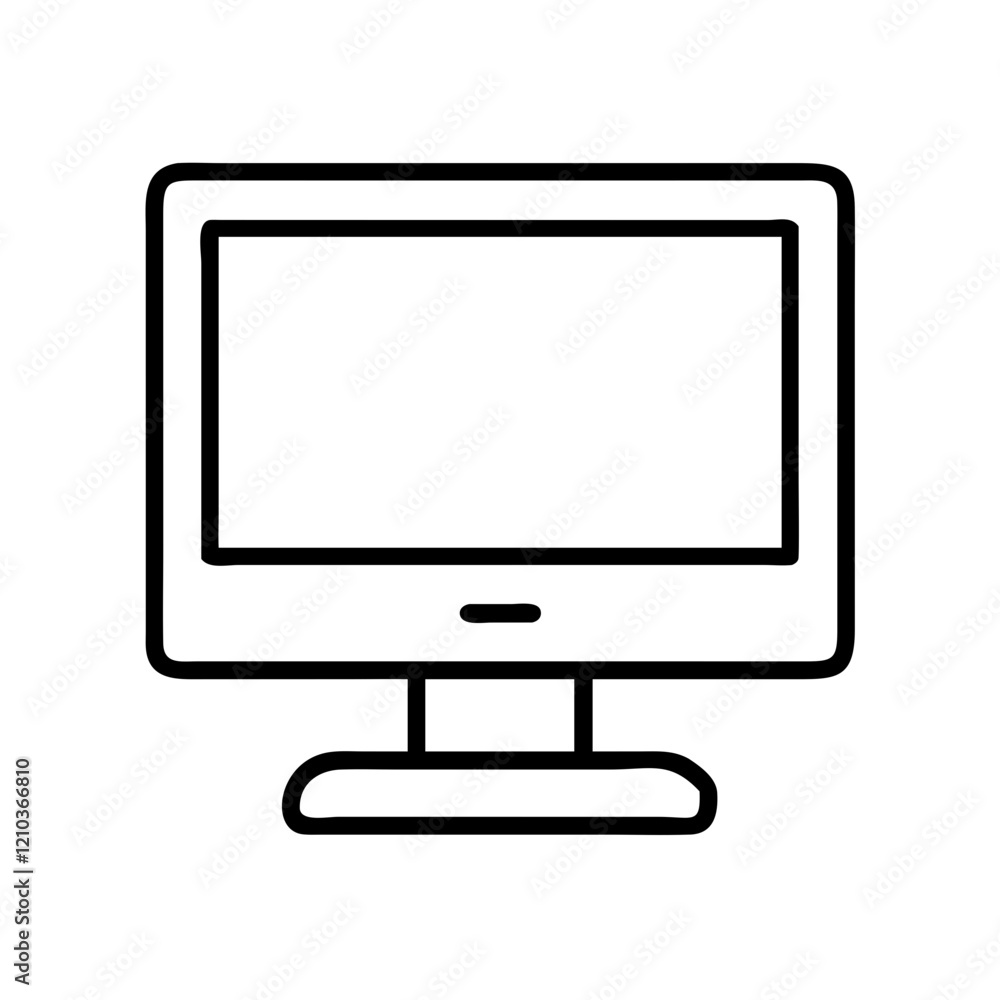 monitor icon, monitor line art - simple line art of monitor, perfect for monitor logos and icons monitor icon, monitor line art - simple line art of monitor, perfect for monitor logos and icons