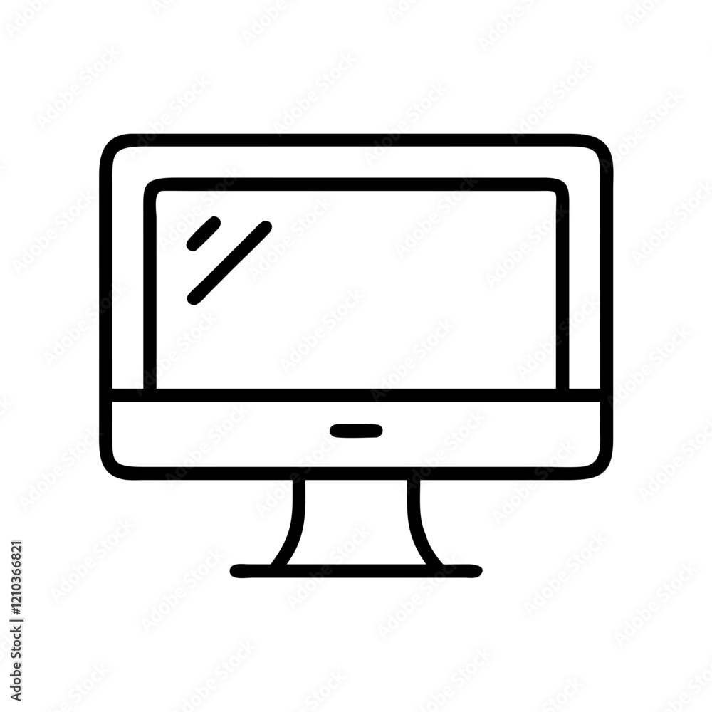 monitor icon, monitor line art - simple line art of monitor, perfect for monitor logos and icons monitor icon, monitor line art - simple line art of monitor, perfect for monitor logos and icons