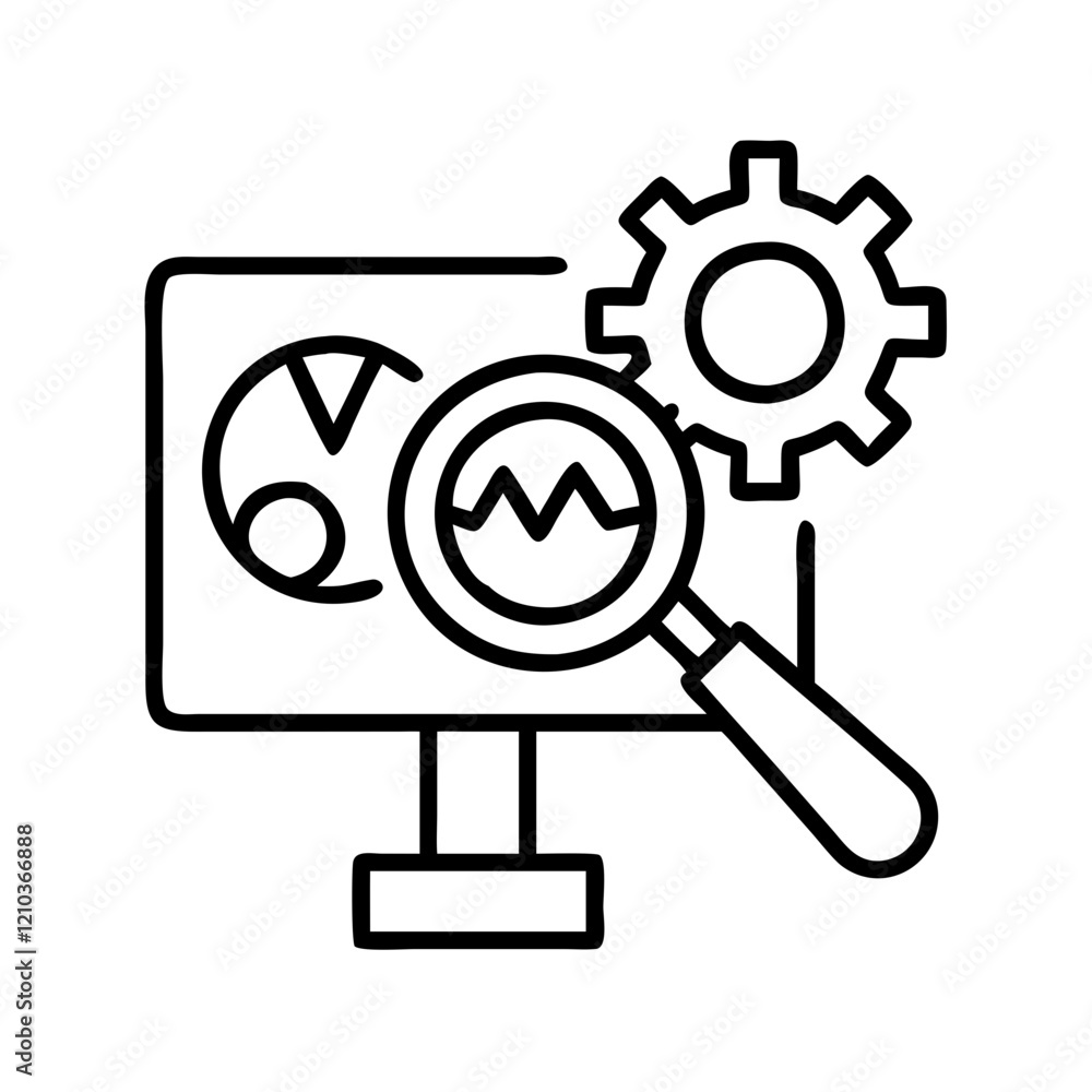 monitoring tools icon, monitoring tools line art - simple line art of monitoring tools, perfect for monitoring tools logos and icons monitoring tools icon, monitoring tools line art - simple line art of monitoring tools, perfect for monitoring tools logos and icons