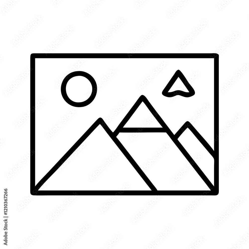 mountain view icon, mountain view line art - simple line art of mountain view, perfect for mountain view logos and icons mountain view icon, mountain view line art - simple line art of mountain view, perfect for mountain view logos and icons