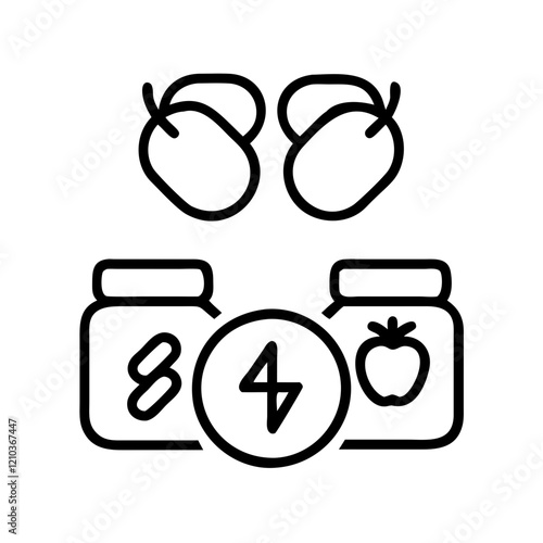 multivitamin icon, multivitamin line art - simple line art of multivitamin, perfect for multivitamin logos and icons