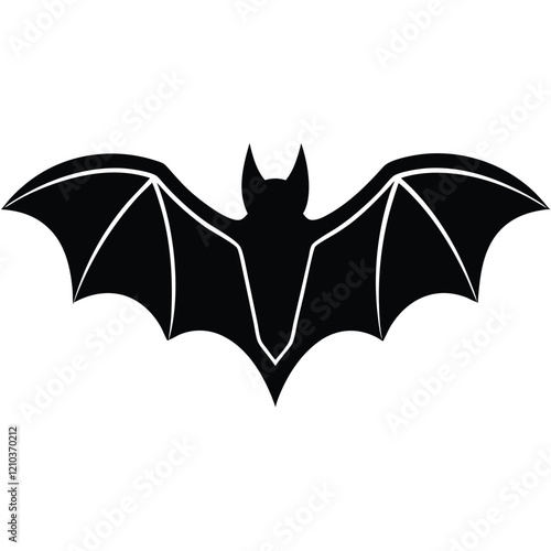 A simple bat icon with outstretched wings, clean lines, and minimalistic details.