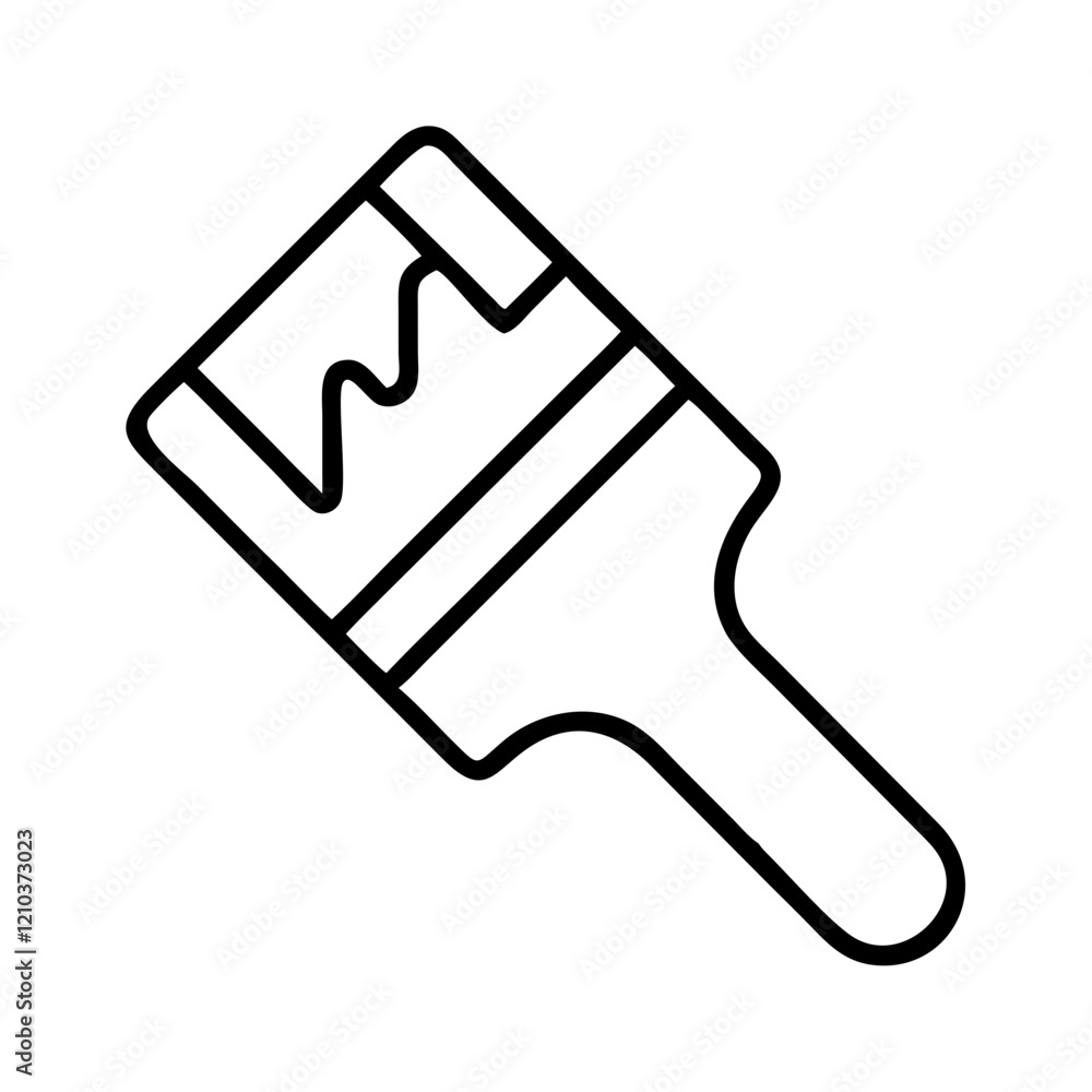 paintbrush icon, paintbrush line art - simple line art of paintbrush, perfect for paintbrush logos and icons paintbrush icon, paintbrush line art - simple line art of paintbrush, perfect for paintbrush logos and icons