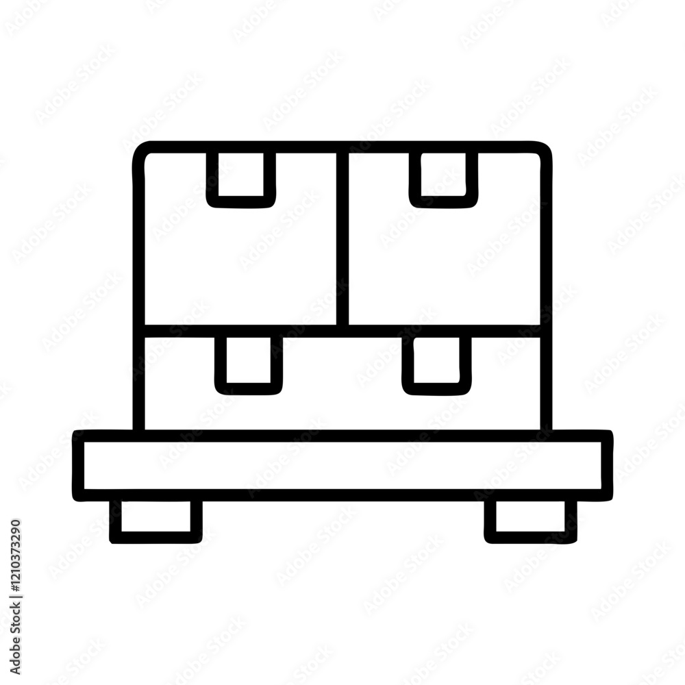 pallet icon, pallet line art - simple line art of pallet, perfect for pallet logos and icons pallet icon, pallet line art - simple line art of pallet, perfect for pallet logos and icons