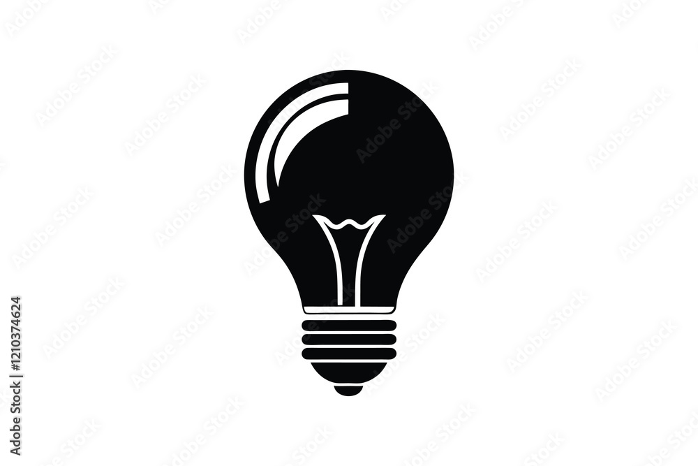 Lamp bulb icon vector art silhouette illustration design Lamp bulb icon vector art silhouette illustration design