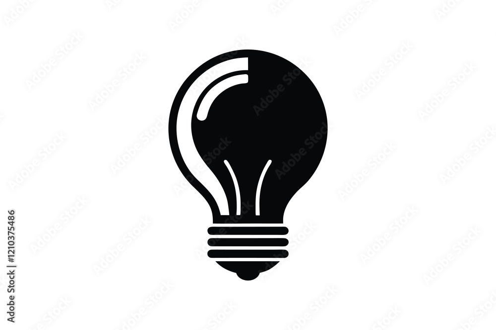 Lamp bulb icon vector art silhouette illustration design Lamp bulb icon vector art silhouette illustration design