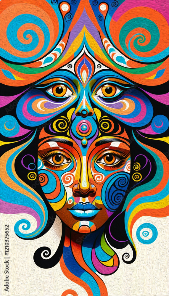 Fictional female character. Oil painting. Artistic brush strokes. Fictional female character. Oil painting. Artistic brush strokes.