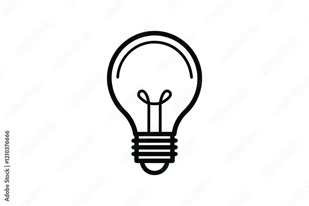 Lamp bulb icon vector art silhouette illustration design Lamp bulb icon vector art silhouette illustration design