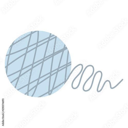 Blue skein of thread vector illustration