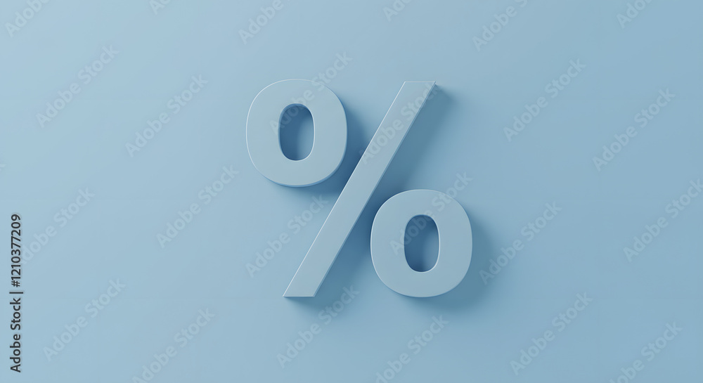 rendering of a blue percent sign rendering of a blue percent sign