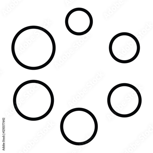 Dotted Circle Flat Icon Isolated On White Background