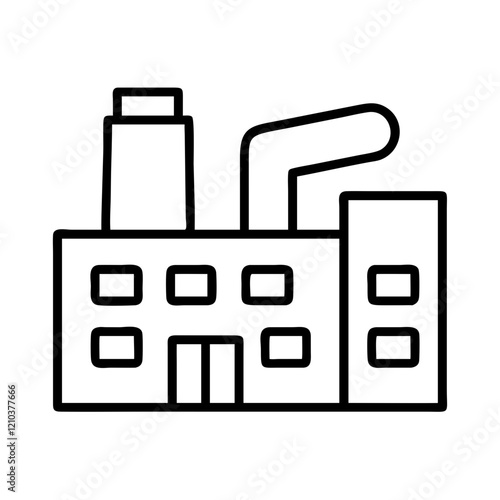 pharmaceutical factory icon, pharmaceutical factory line art - simple line art of pharmaceutical factory, perfect for pharmaceutical factory logos and icons