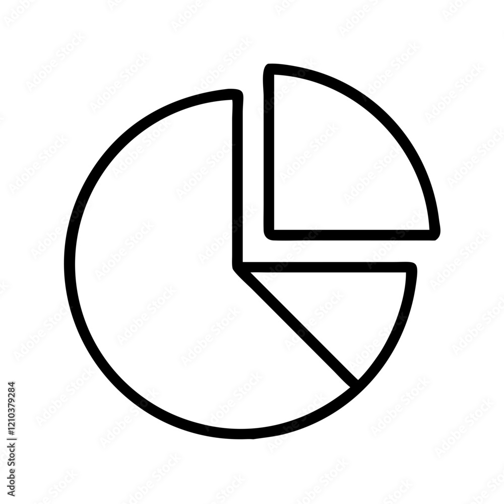 pie chart icon, pie chart line art - simple line art of pie chart, perfect for pie chart logos and icons pie chart icon, pie chart line art - simple line art of pie chart, perfect for pie chart logos and icons