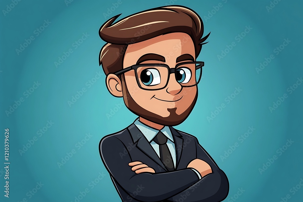 Happy Young Businessman Cartoon Avatar Clipart Happy Young Businessman Cartoon Avatar Clipart