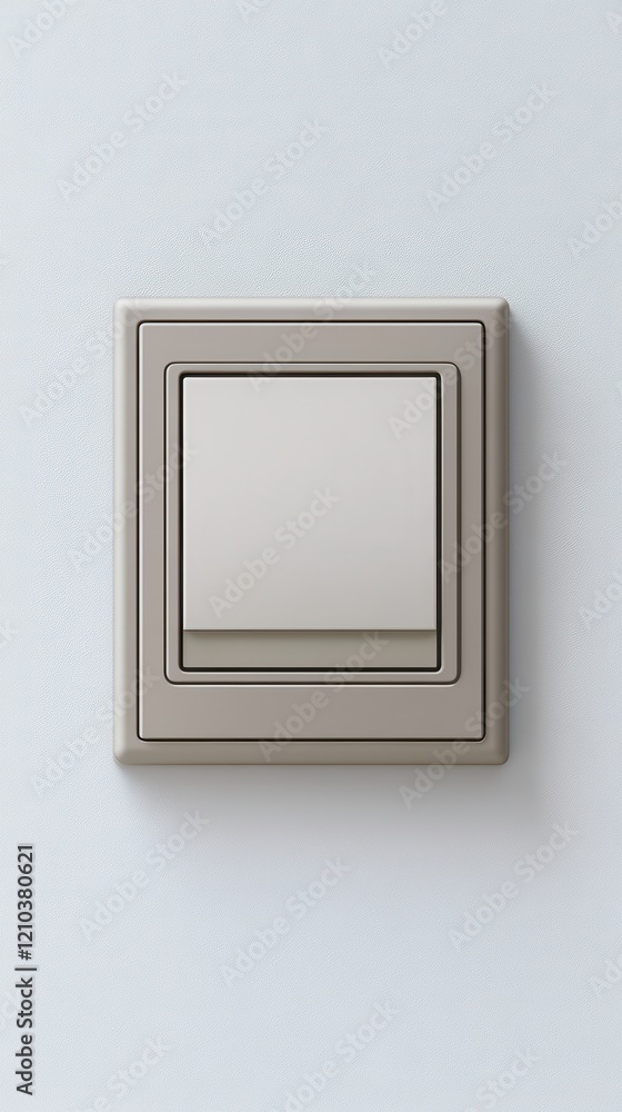 Premium Smart Light Switch With Touch Controls and Metallic Finish on White Background. Generative AI Premium Smart Light Switch With Touch Controls and Metallic Finish on White Background. Generative AI