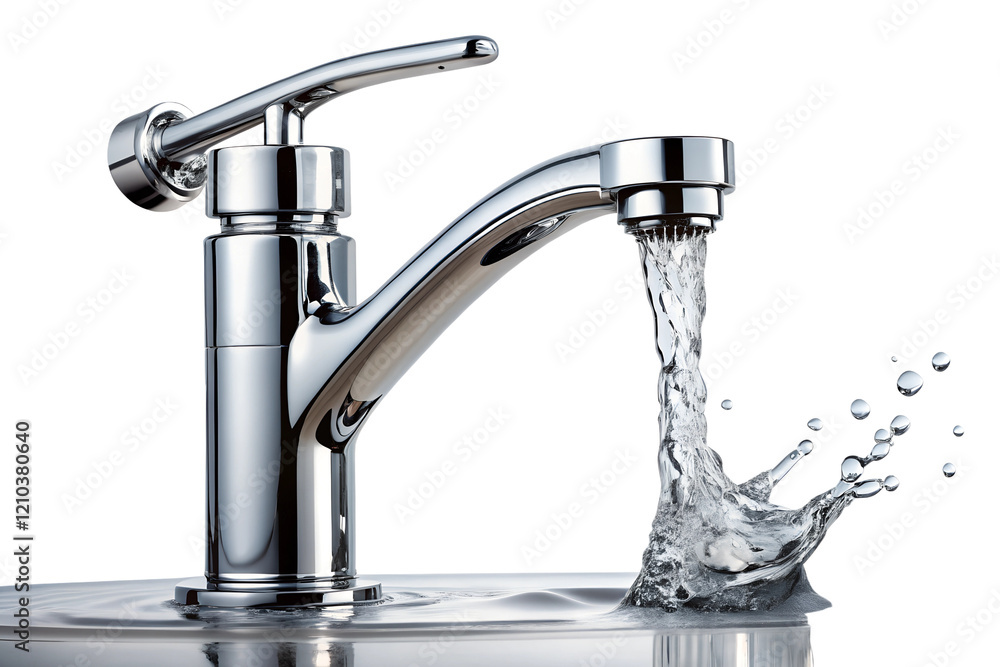 faucet with water drop isolated on white background. Transparent PNG faucet with water drop isolated on white background. Transparent PNG