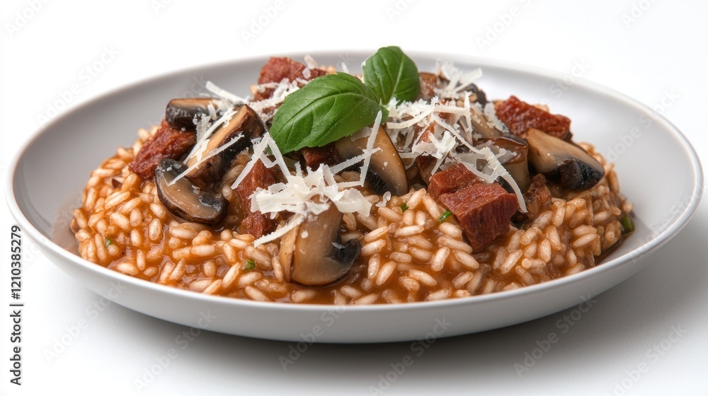 Creamy Mushroom Risotto with Meat