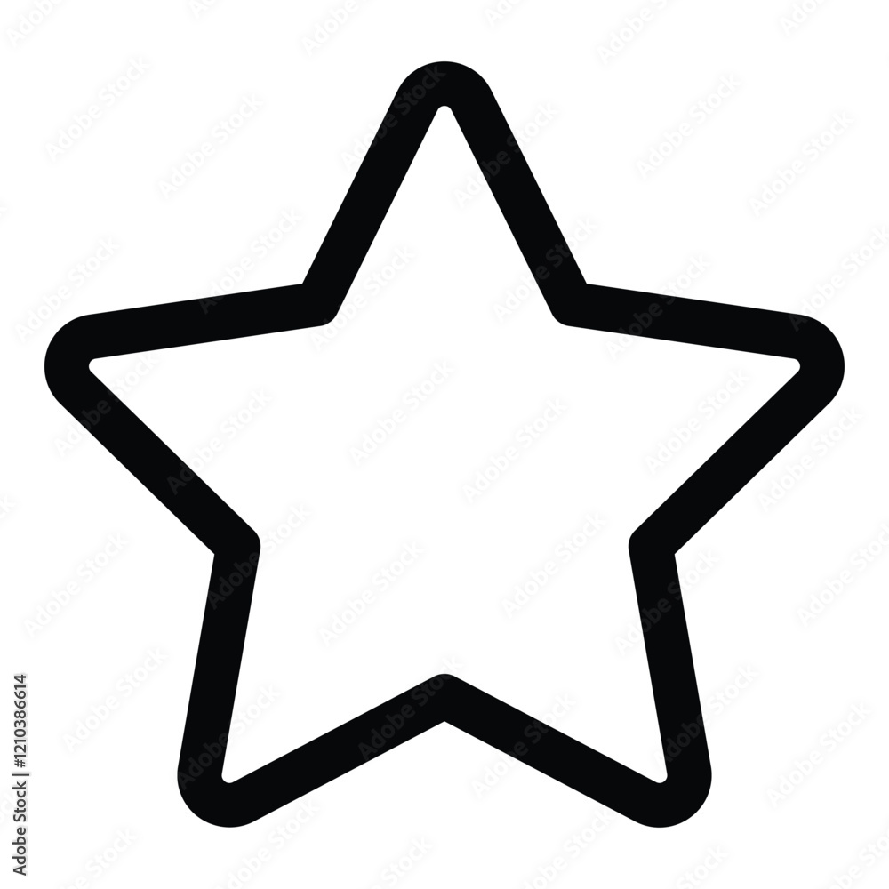 Star Flat Icon Isolated On White Background Star Flat Icon Isolated On White Background