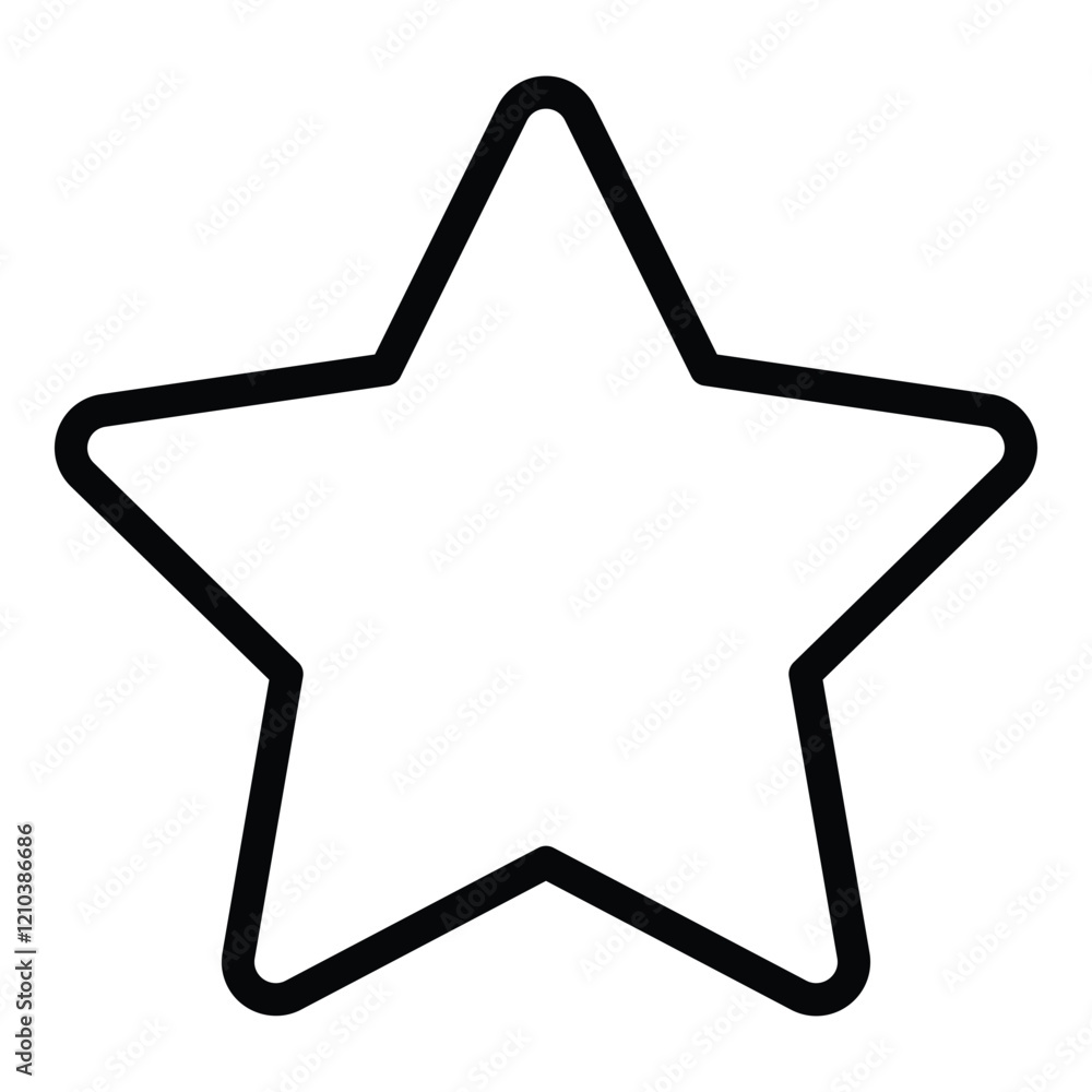 Star Flat Icon Isolated On White Background Star Flat Icon Isolated On White Background
