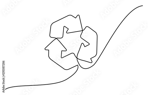 Continuous line drawing of horizontal three arrow symbol. abstract line art illustration, One Continuous Line Drawing of  Icon Single Line Vector Illustration.