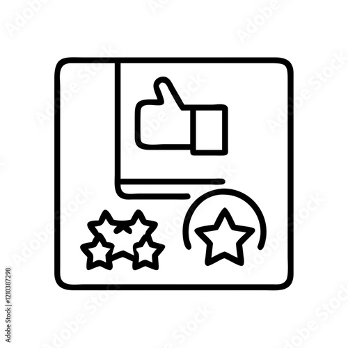 product recommendation icon, product recommendation line art - simple line art of product recommendation, perfect for product recommendation logos and icons
