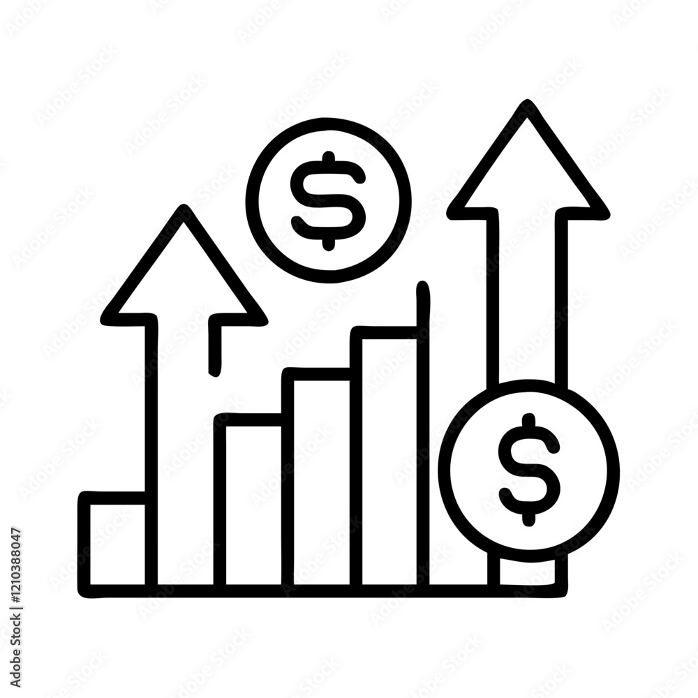 profit icon, profit line art - simple line art of profit, perfect for profit logos and icons profit icon, profit line art - simple line art of profit, perfect for profit logos and icons